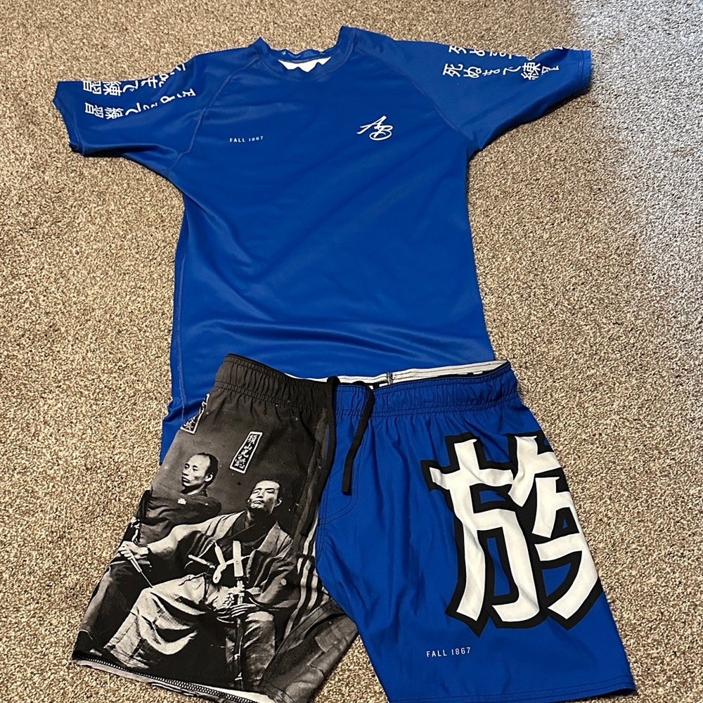 Arm Bar Soap TTWD Jiujitsu BJJ Fight Kit Set (Rashguard & Shorts)